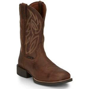 Justin® (Men's 9.5 D) Canter™ Pull-On Steel Toe Work Boots in Brown - $195